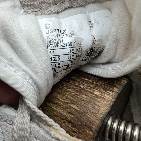 New Balance White and Tan Athletic Sneakers - Picture 6 of 7